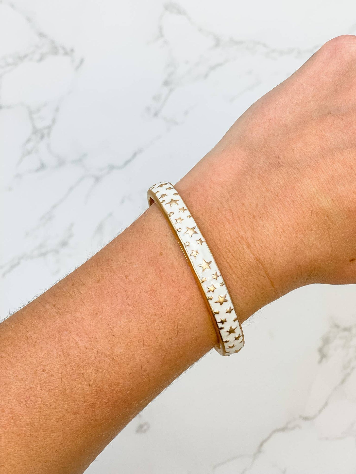 Star Enamel Cuff Bracelet
