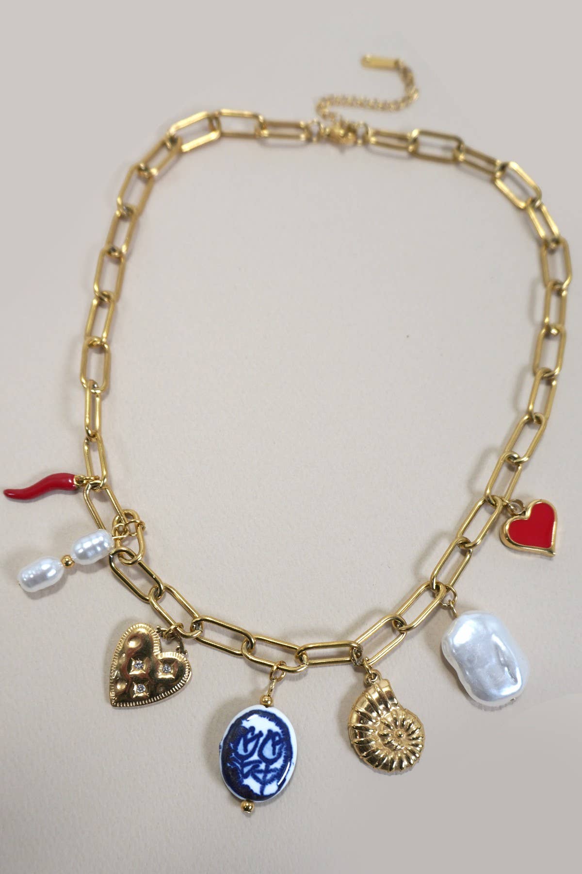 Necklace - Charm Bar - Santorini Charm Necklace