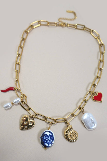 Necklace - Charm Bar - Santorini Charm Necklace