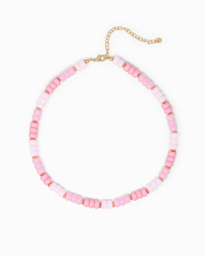 Necklace - Charm Bar - Multi-Color Beaded Necklace