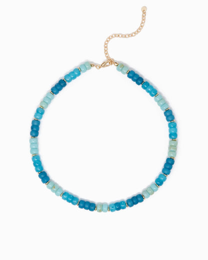 Necklace - Charm Bar - Multi-Color Beaded Necklace