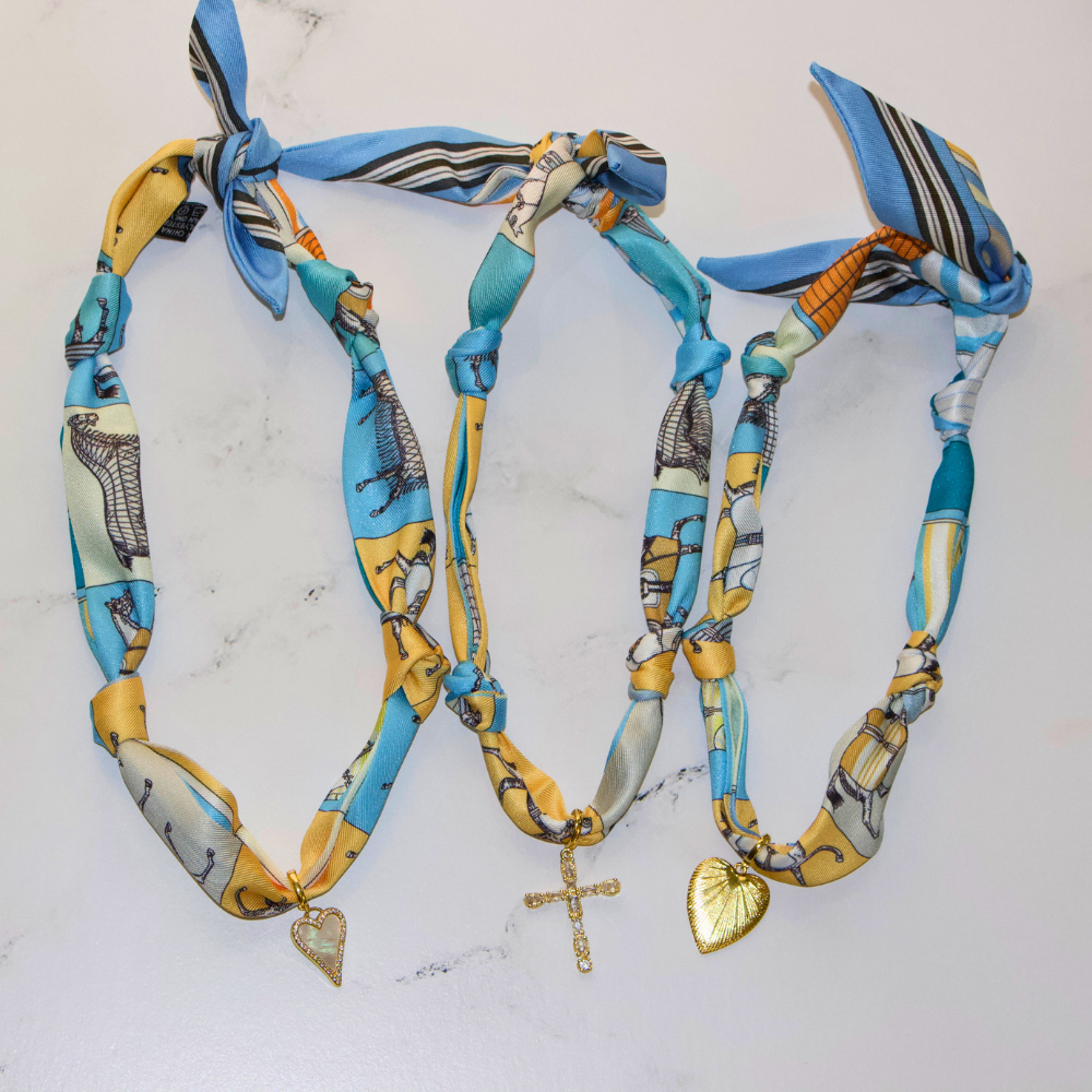 Palm Beach Pony Scarf Necklace