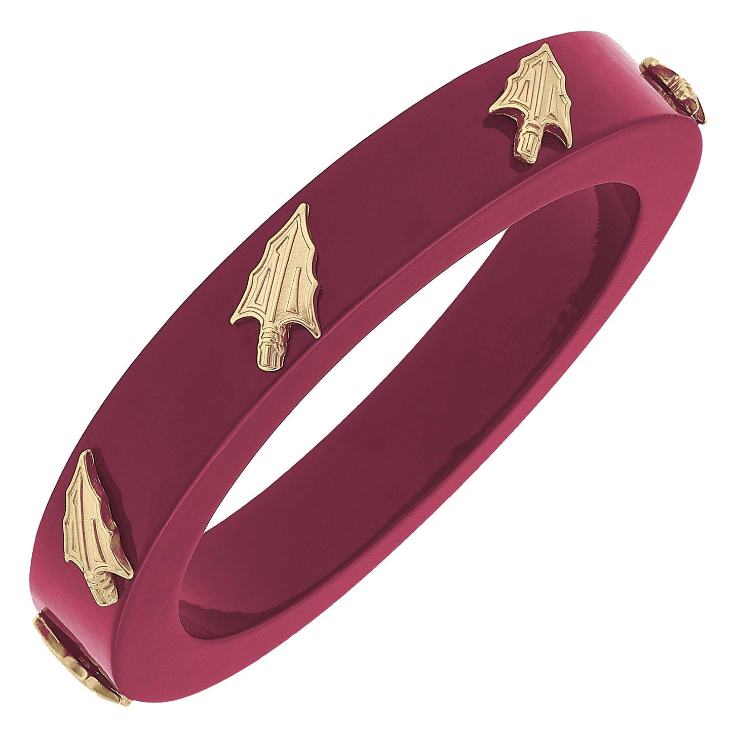 Garnet Resin Logo Bangle