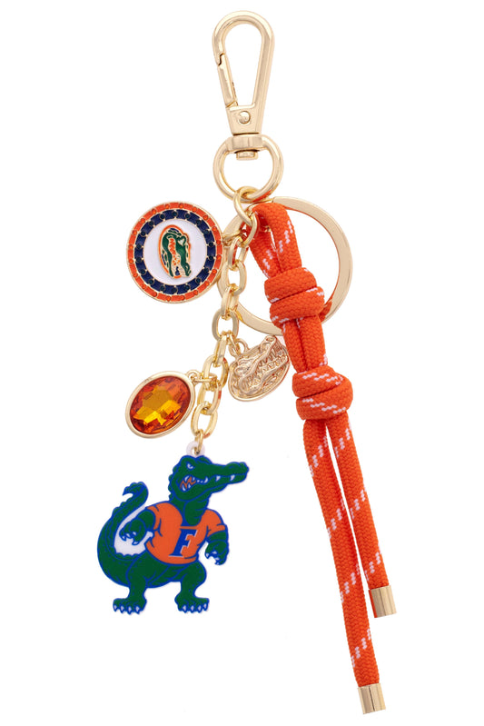 Orange & Blue Cluster Bag Charm