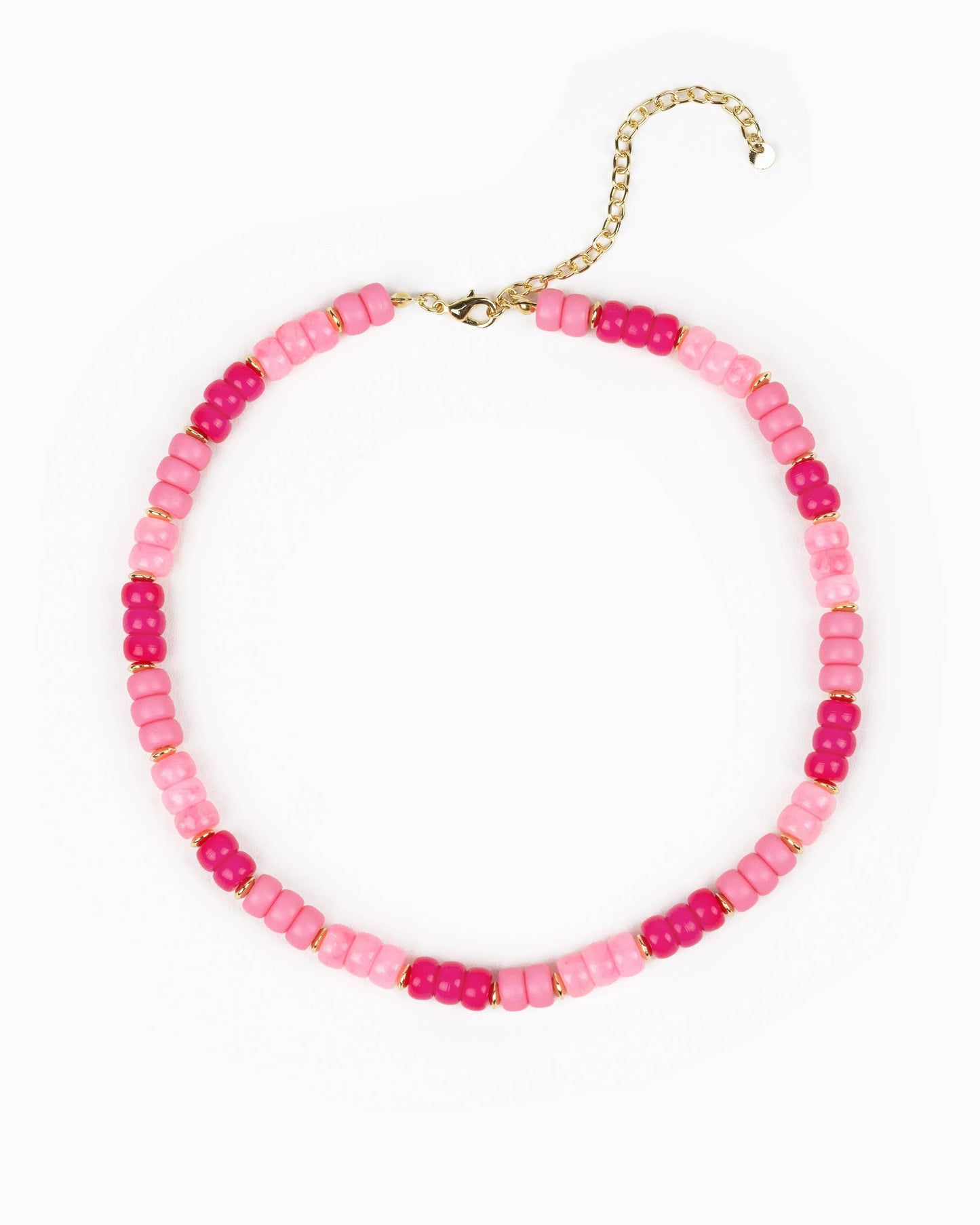 Necklace - Charm Bar - Multi-Color Beaded Necklace