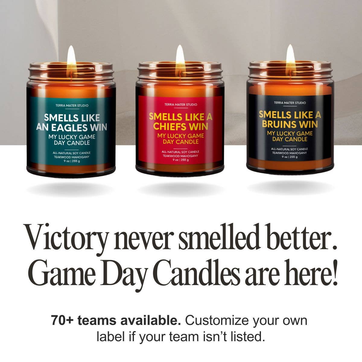 Smells Like A Longhorns Win Game Day Candle, Longhorns Merch