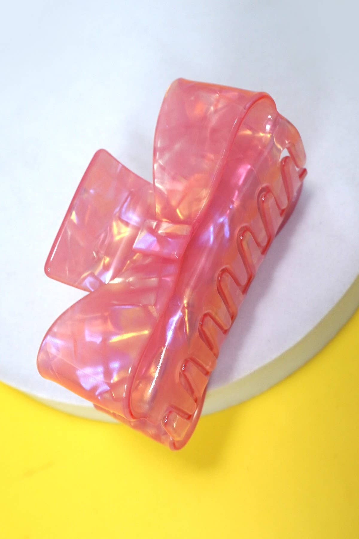 BOW PVC ACRYLIC HAIR CLAW CLIPS