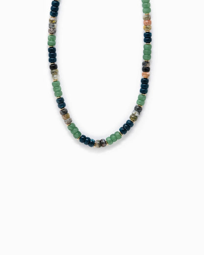 Necklace - Charm Bar - Multi-Color Beaded Necklace