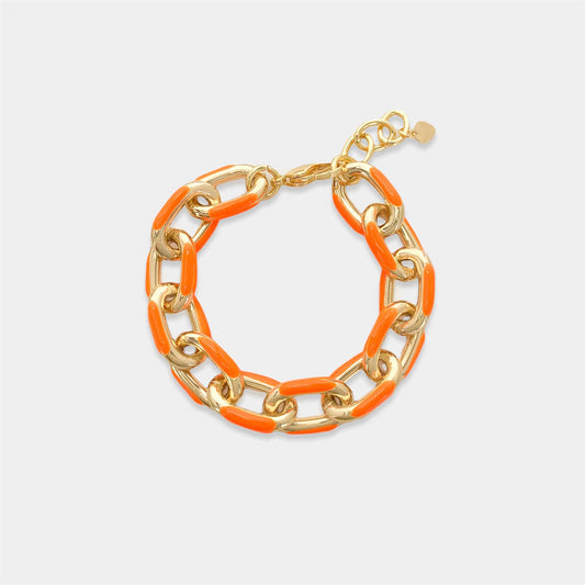 Enamel Paperclip Bracelet