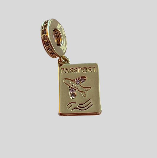 Passport gold charm