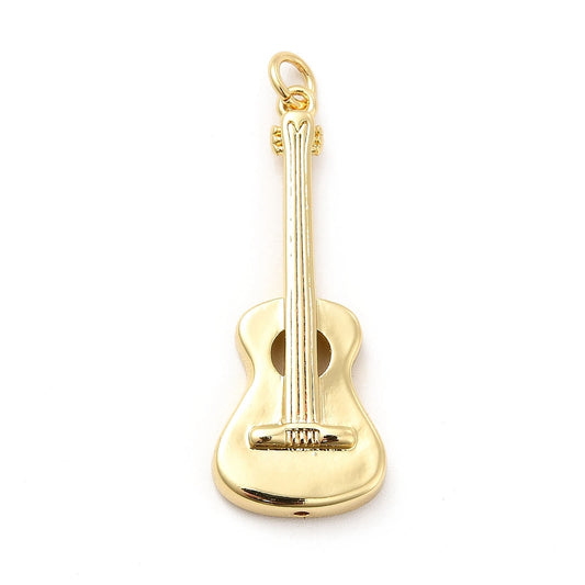 18K Gold Plated Guitar Charm