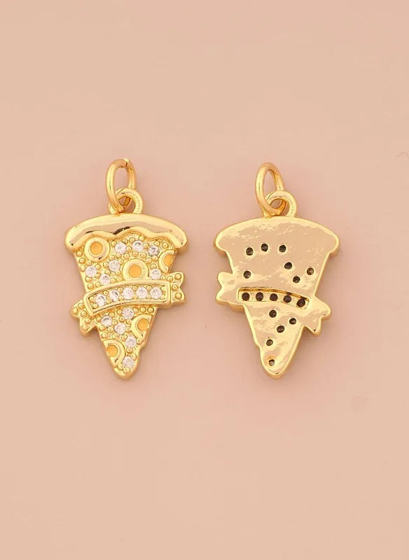 FOOD & BEVERAGE- Gold Pizza Charm