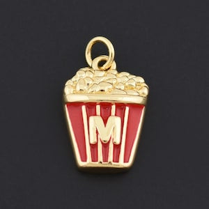 FOOD & BEVERAGE- Gold Popcorn Bucket Charm