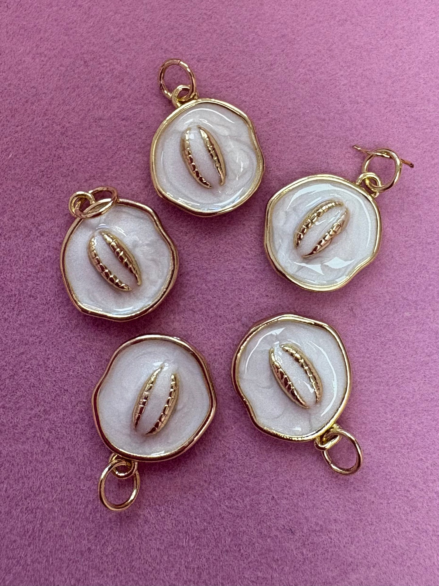 OCEAN- Gold Ocean Coin Medallion Charm