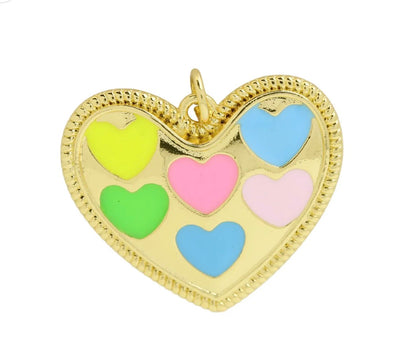 Hearts & Symbols Charm Collection — Enamel, Crystal, Resin, Glass Charms