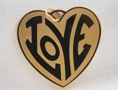 Gold & Black Love Charm