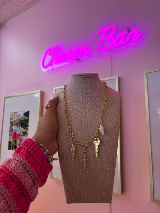 Cross Your Mind Charm Necklace