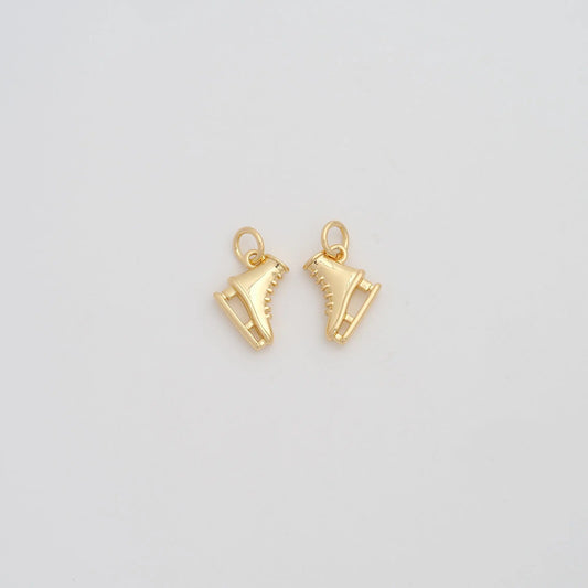 SPORTS- Gold Ice Skate Charm