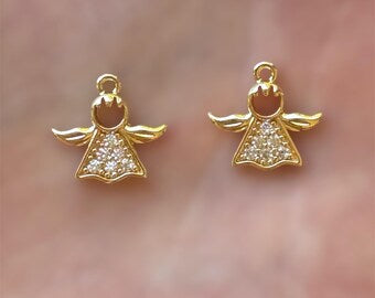 Gold Christmas Angel Charm