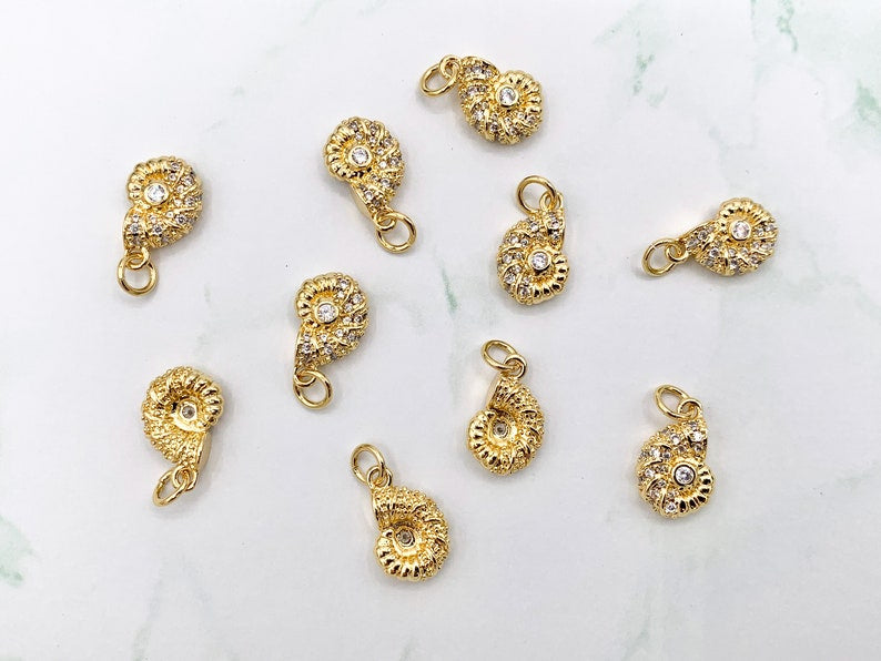 OCEAN- Gold Seashell Charm