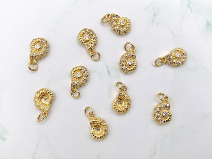 OCEAN- Gold Seashell Charm