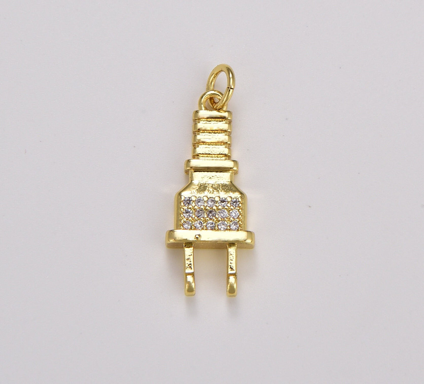 Gold Power Cord Plug Charm