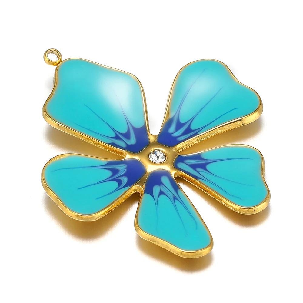 Gold Large Flower Charm