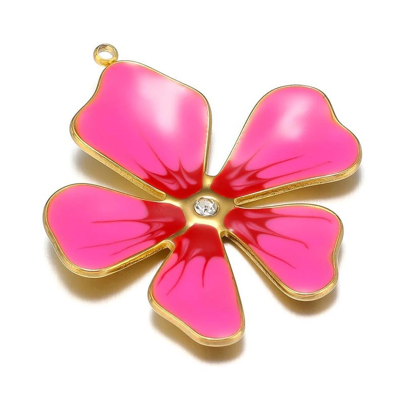 Gold Large Flower Charm
