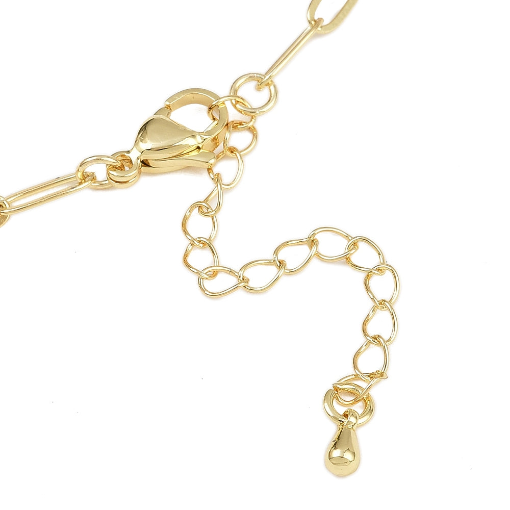 Paperclip Necklace with Circle Push Caribeaner