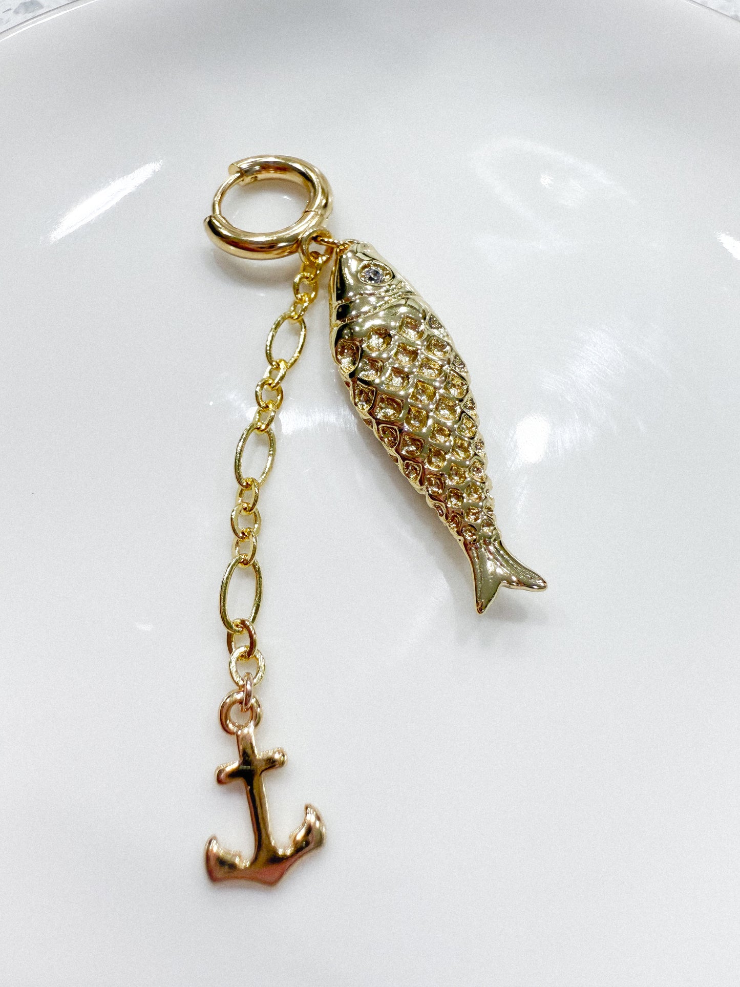 Anchor & Big Fish Bikini Charm