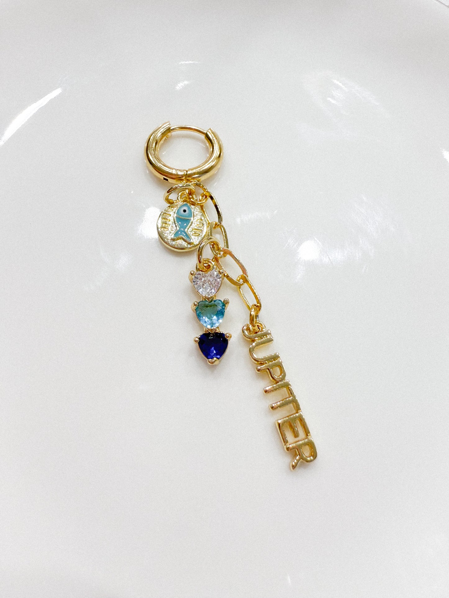 Jupiter Blue Hearts & Fish Bikini Charm Trio