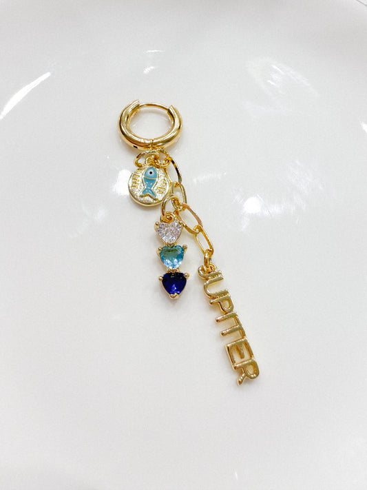 Jupiter Blue Hearts & Fish Bikini Charm Trio