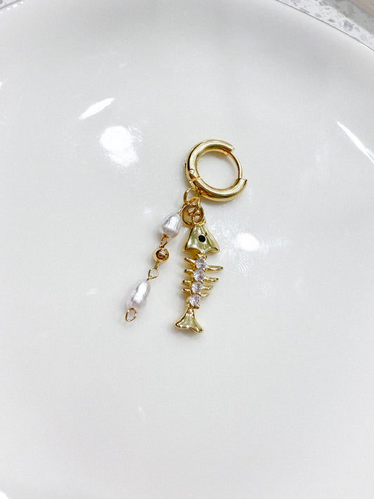 Fishbone & Ocean Pearl Bikini Charm Duo