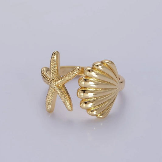 Ocean Wrap Ring Gold