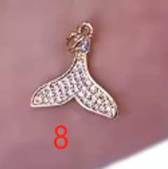 OCEAN- Gold Whale Tail Charm