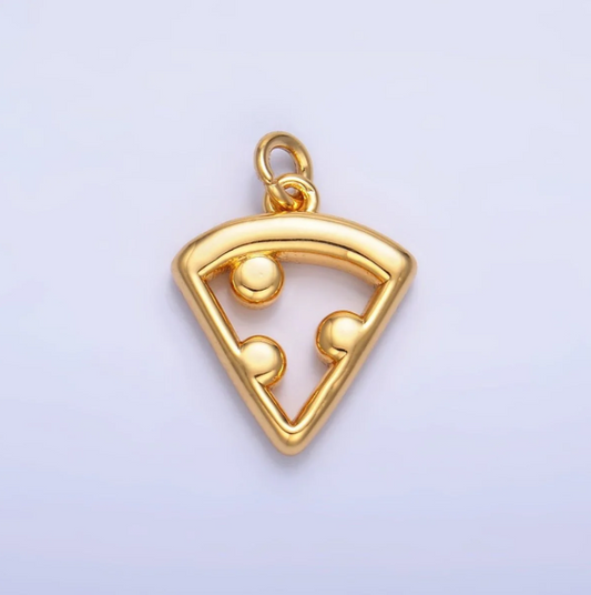 FOOD & BEVERAGE- Gold Pizza Charm