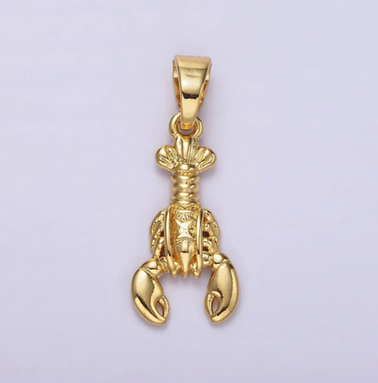 OCEAN- Gold Lobster Charm