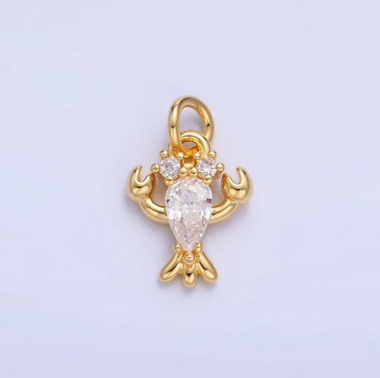 MINI- Gold Lobster Charm