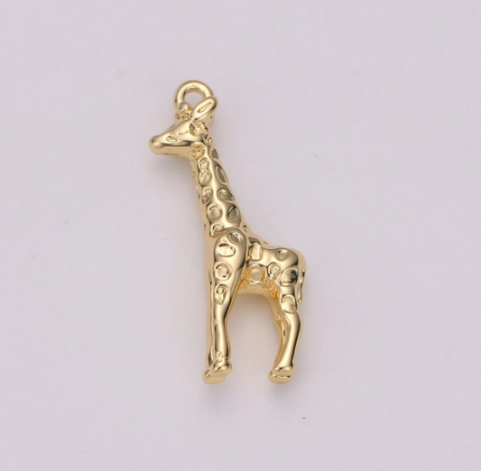 ANIMALS- Gold Giraffe Charm