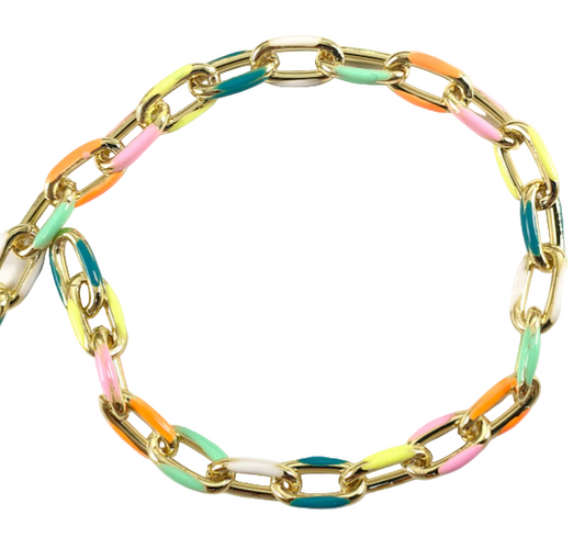 Neon Enamel Chunky Chain Necklace