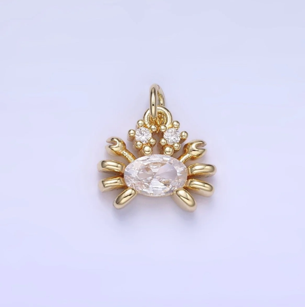 MINI- Gold Crab Charm