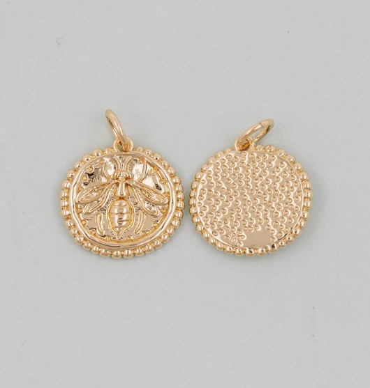 Gold Bee Medallion