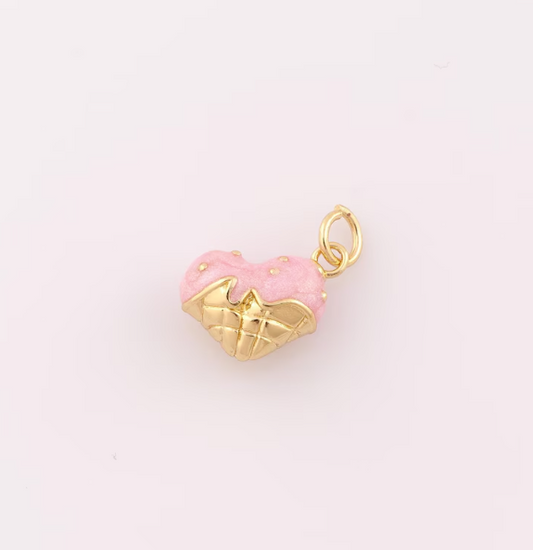 Sweetheart Scoop Pink Heart Ice Cream Charm