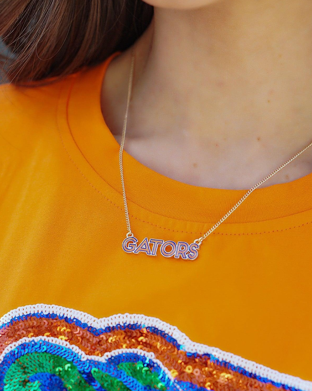 Florida Gators Outline Enamel Necklace