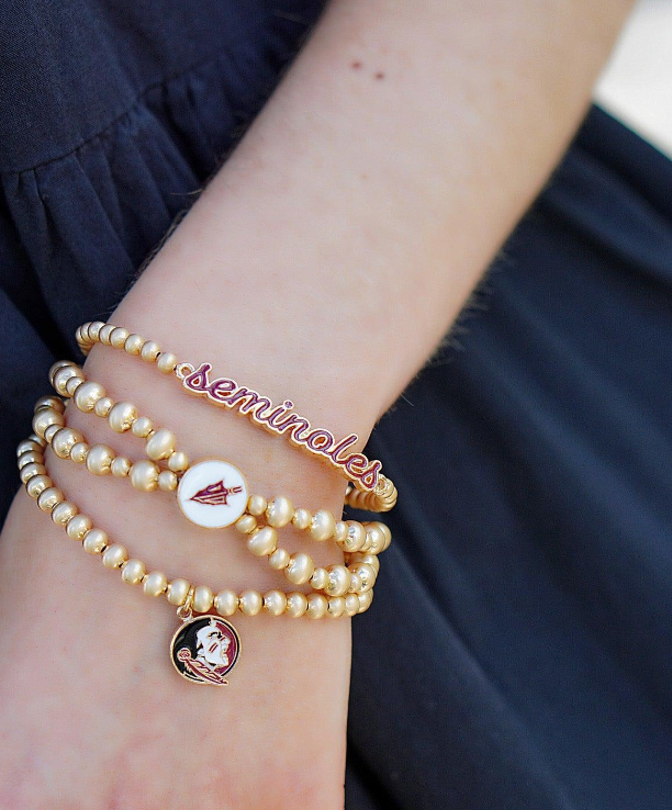 Florida State Seminoles Enamel Script Stretch Bracelet