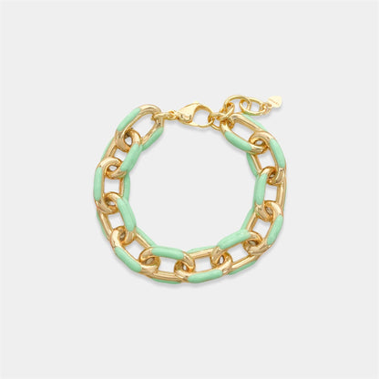 Enamel Paperclip Bracelet