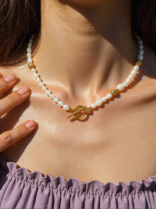 Golden Coast Baroque Pearl Choker Necklace