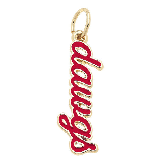 Georgia Bulldogs Enamel Script Charm