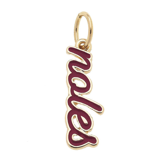 Florida State Go Noles Script Charm