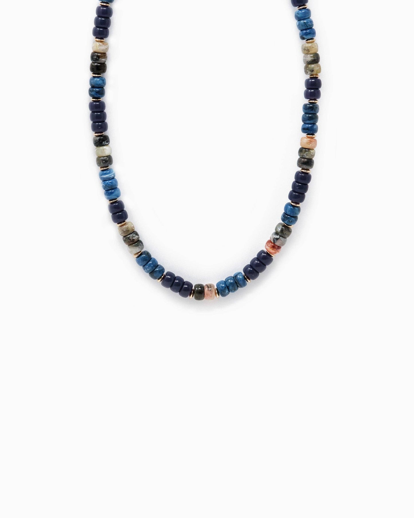 Necklace - Charm Bar - Multi-Color Beaded Necklace